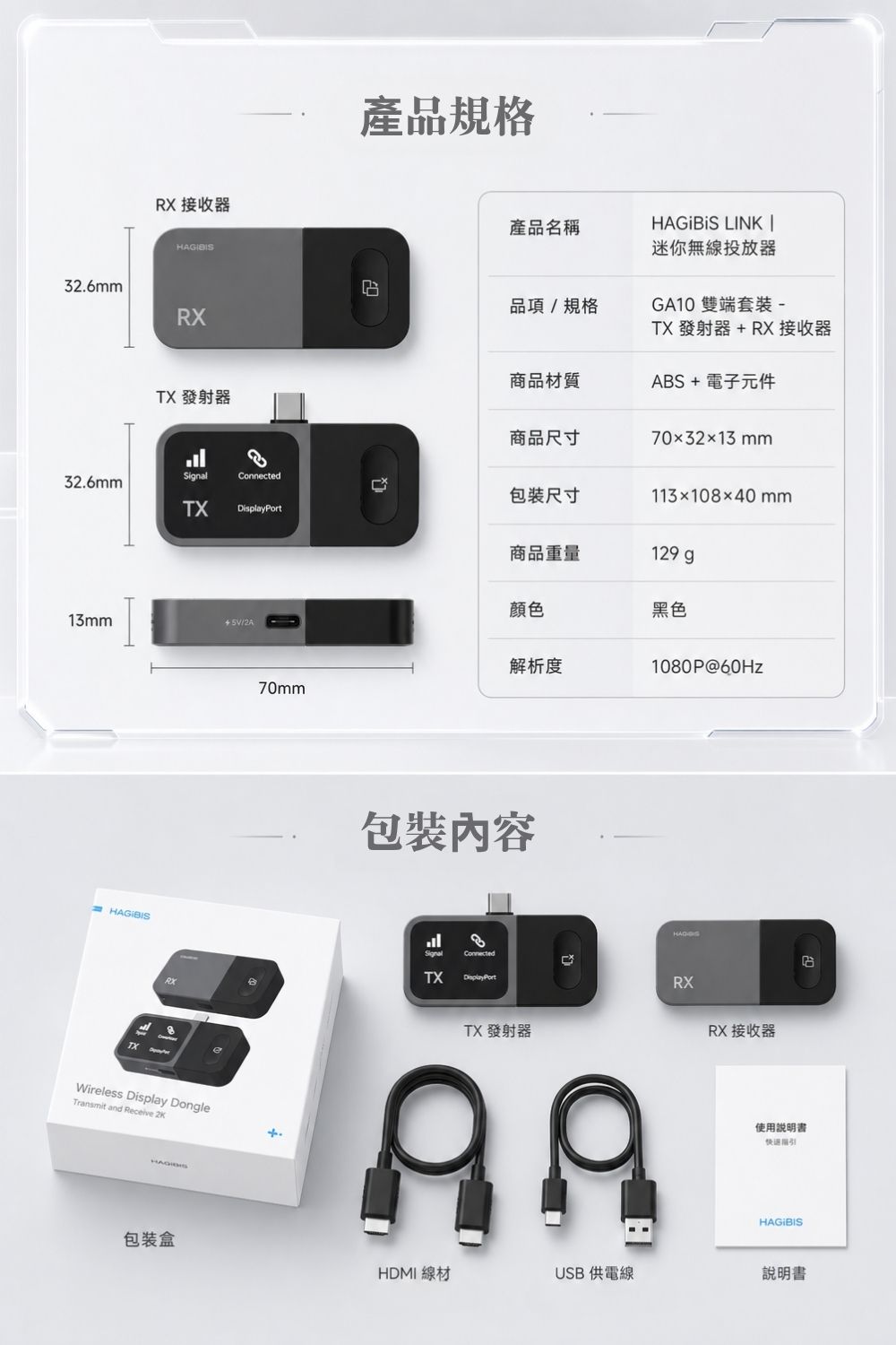 HAGiBiS LINK｜迷你無線投放器